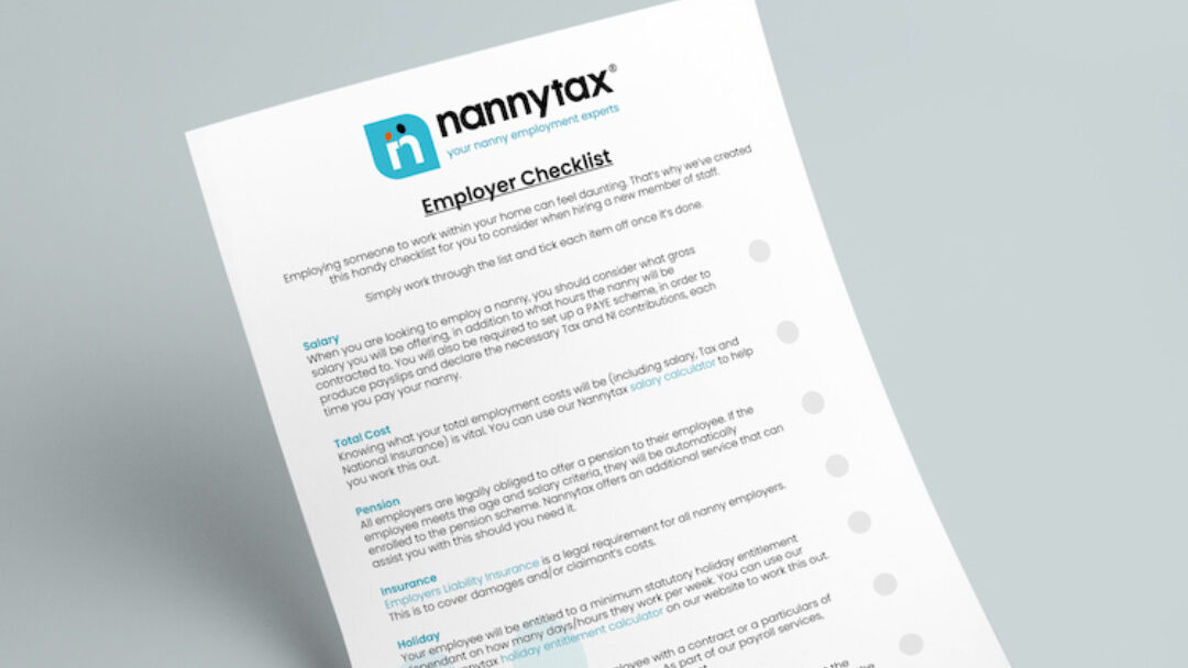 Salary Index | Employer's Checklist | Nannytax