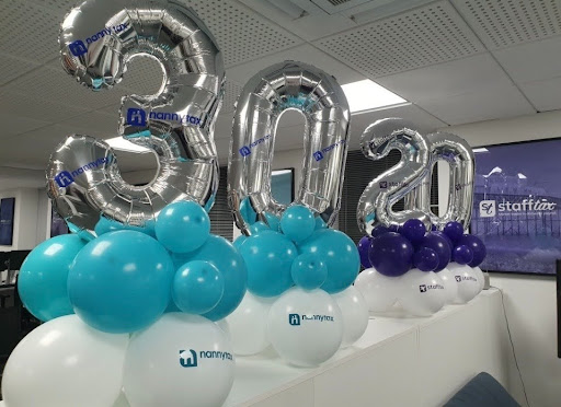 Birthday balloons for Nannytax and Stafftax